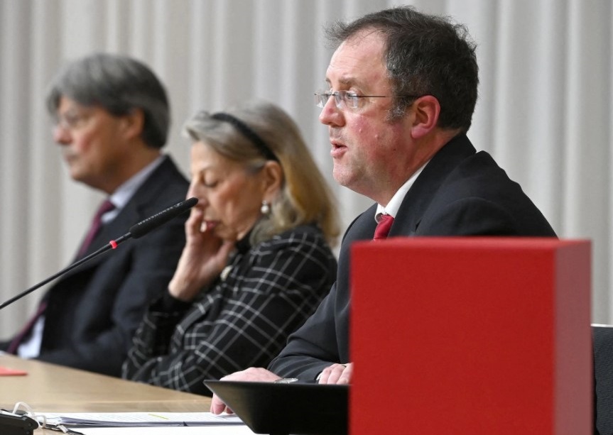 Lawyers Ulrich Wastl, Marion Westphal and Martin Pusch, attend a news conference about a survey on allegations of sexual abuse in the Archdiocese of Munich and Freising between 1945 and 2019, in Munich, Germany, January 20, 2022. Sven Hoppe / Pool via REUTERS