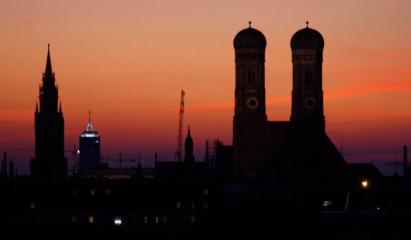 The sun goes down behind the Church of Our Lady, right, the city hall and Church Alter Peter in Munich, southern Germany, Sept. 28, 2008. Munich archdiocese, whose current archbishop is a prominent ally of Pope Francis and which was once led by retired Pope Benedict XVI, was released on Thursday, Jan. 20, 2022. (AP Photo / Matthias Schrader, File)