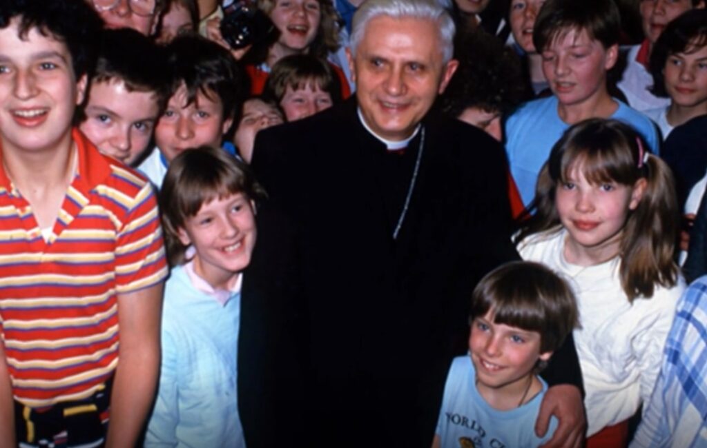 Joseph Ratzinger, Archbishop of Munich and Freising. A still from the English-language video Sexual Abuse: Pope Benedict Under Pressure, by A. Rowohlt and M. Grundmann, included with this commentary.
