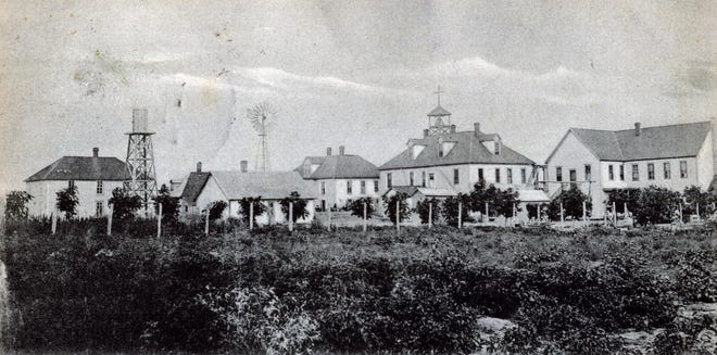 St. Patrick's Catholic Mission and School, established in 1889 in Anadarko, Oklahoma.