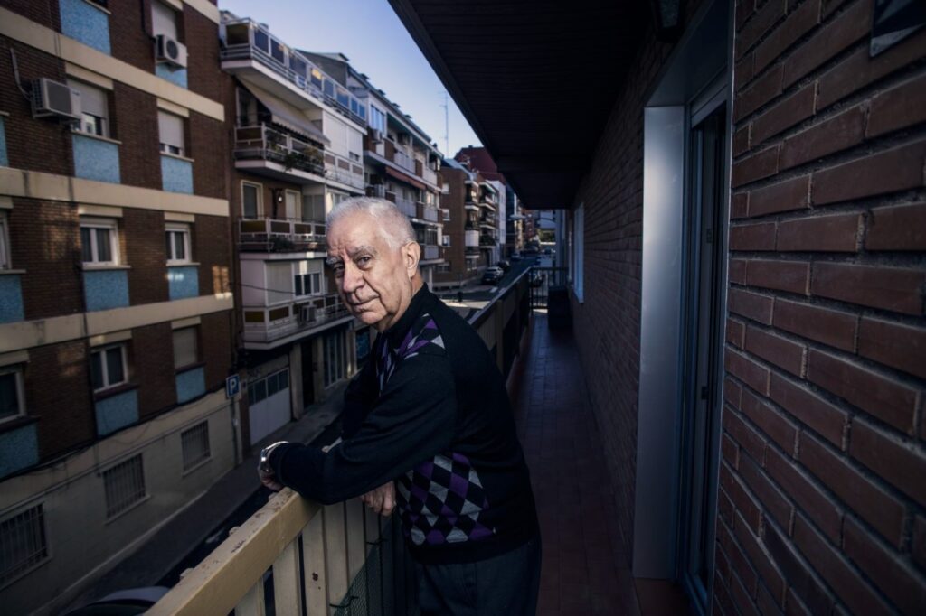 Antonio Carpallo, who denounces abuses in a Salesian school in Seville, one of the cases included in the EL PAÍS report, at his home in Madrid. Photo Samuel Sanchez