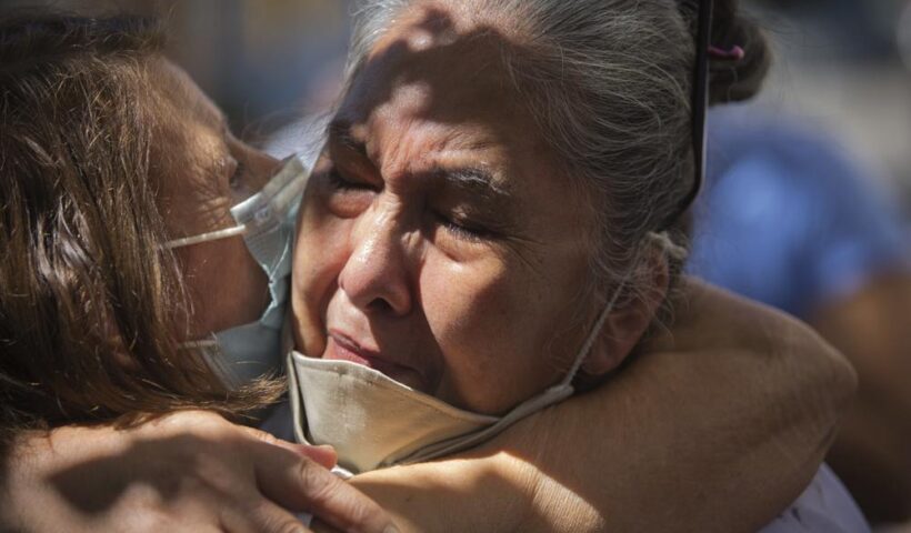 People react outside the court after Argentine Bishop Gustavo Zanchetta was convicted and sentenced to 4 1/2 years in prison for continued sexual abuse of two former seminarians in Oran, Argentina, Friday, March 4, 2022. (AP Photo/Javier Corbalan) 2 of 3 People react outside the court after Argentine Bishop Gustavo Zanchetta was convicted and sentenced to 4 1/2 years in prison for continued sexual abuse of two former seminarians in Oran, Argentina, Friday, March 4, 2022. (AP Photo/Javier Corbalan)