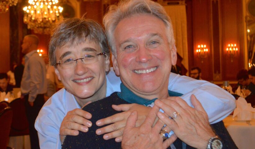 National LGBTQ Task Force Communications Director Cathy Renna (L) with journalist Chuck Colbert (Photo courtesy of Cathy Renna)