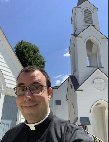 RI Catholic Priest Eric Silva, removed from two churches, is now back. PHOTO: Facebook selfie