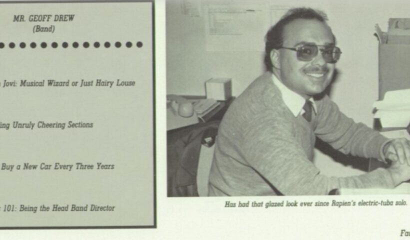 Geoff Drew was a music teacher at Elder High School from 1983-1990