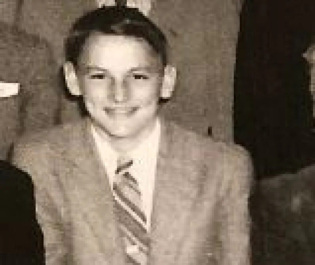 Bob Lemieux as a 12-year-old boarder in his preparatory year at Loyola High School in 1957-1958. That year, he was taught by Father George Epoch. He says the priest inappropriately touched him. (Provided by Bob Lemieux)