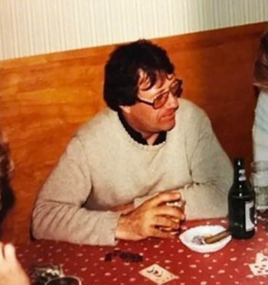 Then-Rev. Norbert Orsolits, in family snapshot from the Okal home, Springville, late 1970s. Family image