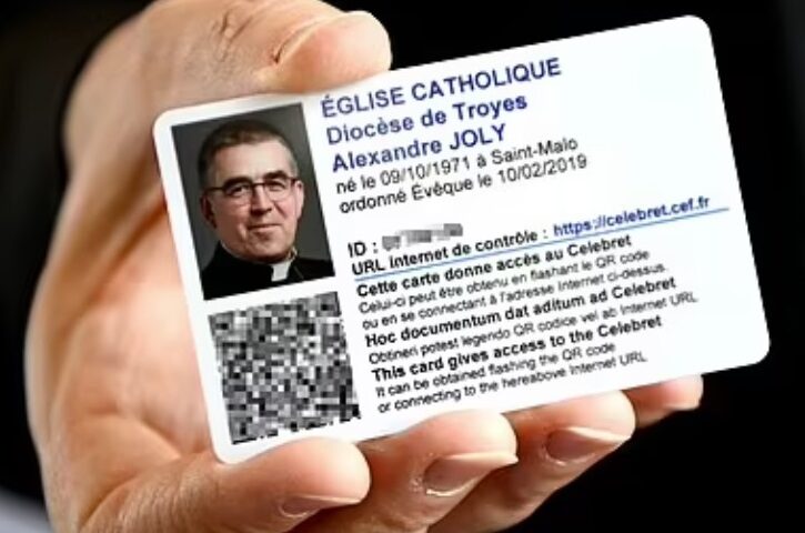 Celebret card of Bishop Alexandre Joly