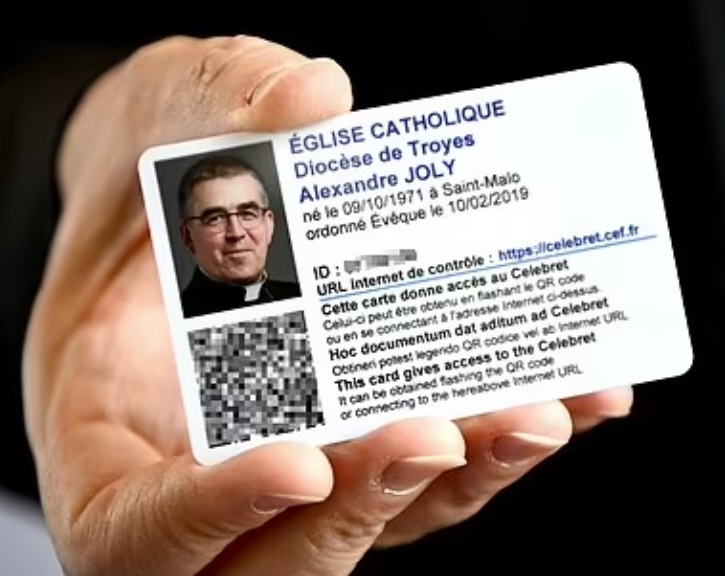 Celebret card of Bishop Alexandre Joly