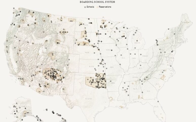 Map of the Native American Boarding School System