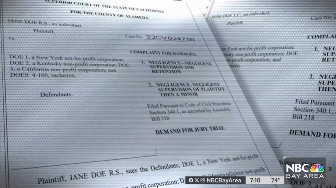 Jane Doe R.S. v. Doe 1, Doe 2, Doe 3, Complaint for Damages and Demand for Jury Trial, Superior Court of California, Alameda County, 22CV024750, regarding Catholics United for Life.