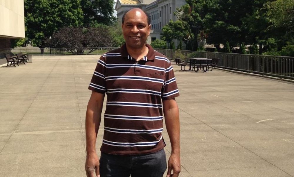 Kevin Johnson poses near the West Virginia Capitol Building in 2014. The former altar server said he was sexually assaulted by a Josephite priest when he was a teenager. The Josephites were founded after the Civil War to minister to African Americans. (Courtesy of Kevin Johnson) 