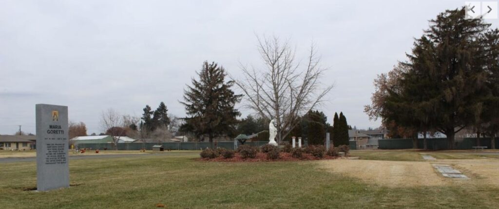 The monument for clergy sex abuse victims is seen Nov. 27, 2023, at Calvary Cemetery in Yakima. It is placed on the south end of the clergy section of the cemetery, which also includes a statue of the Virgin Mary and a monument honoring deceased priests. Joel Donofrio, Yakima Herald-Republic