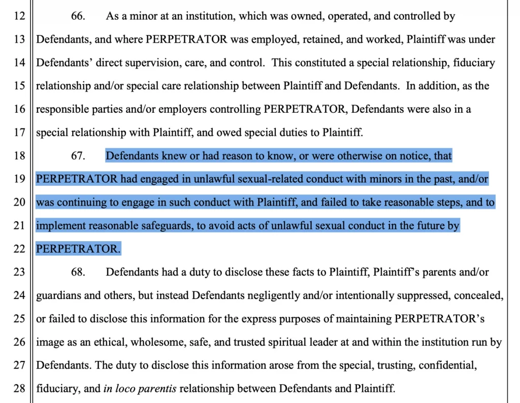 A pending lawsuit alleges church officials knew of the Rev. Kevin Fitzpatrick’s sexual misconduct.Court records