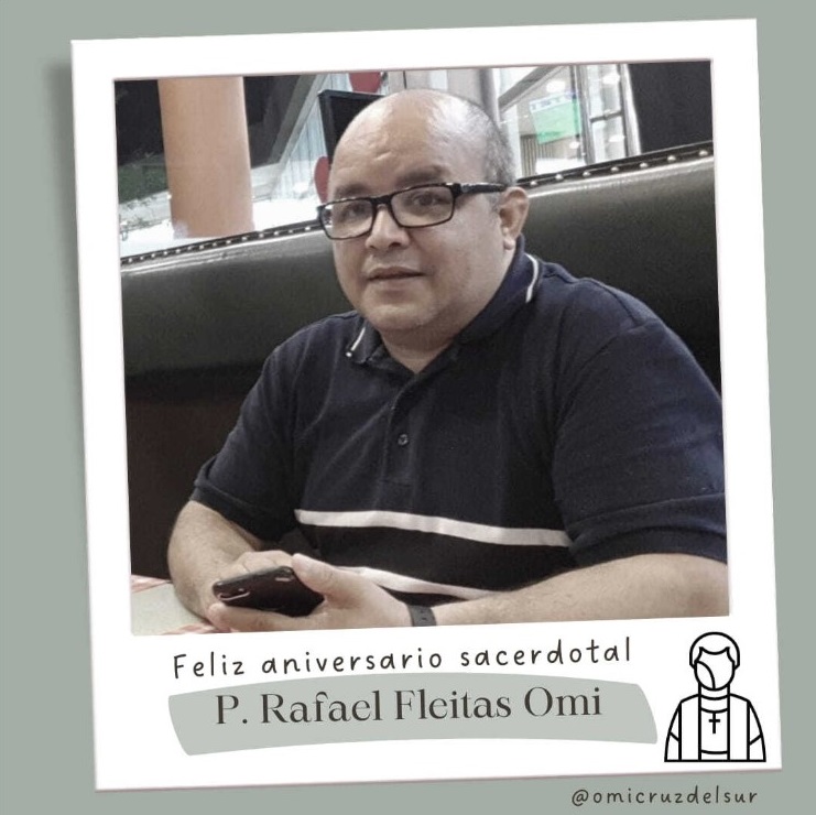 Juan Rafael Fleitas López, Paraguayan Oblate on his priestly anniversary Oct. 29, 2023. Social networks of the Oblates.
