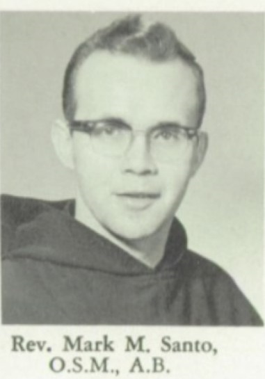 The Rev. Mark Santo when he was teaching in Chicago in the 1960s. St. Philip High School yearbook
