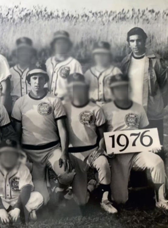 James Manfredonia, left, on the team with coach Tony Sagona in 1976. Courtesy James Manfredonia