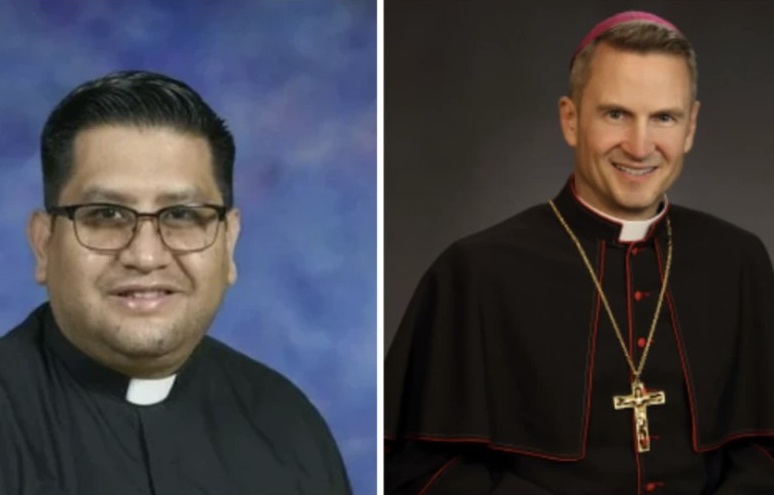 The Rev. Nestor Sanchez (left) and Bishop Ron Hicks, leader of the Diocese of Joliet. | Diocese of Joliet