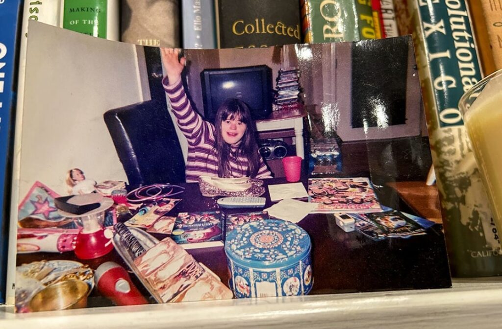 A photo of Ariel in 2006 sits on a bookshelf in writer Jason Berry's home. (Courtesy of Jason Berry)