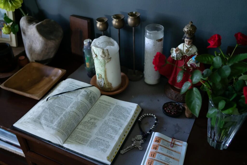 A prayer nook at the Gatchalian residence.(Photographs by Jes Aznar)