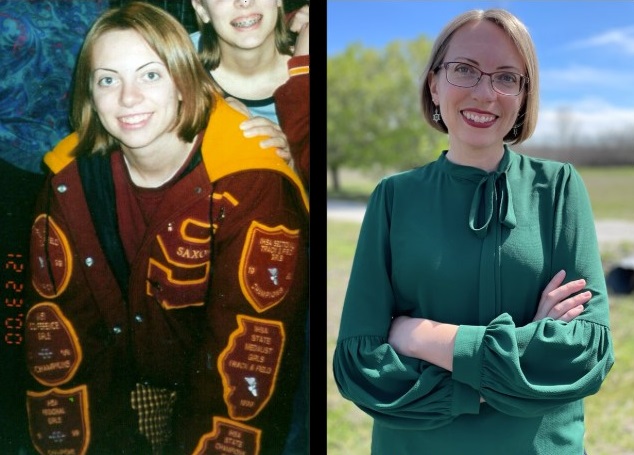 Faith Colson, left, around the time she said she was being sexually abused by her high school physics teacher in Illinois and today when she has become an advocate for survivors of school-based abuse. (Faith Colson)