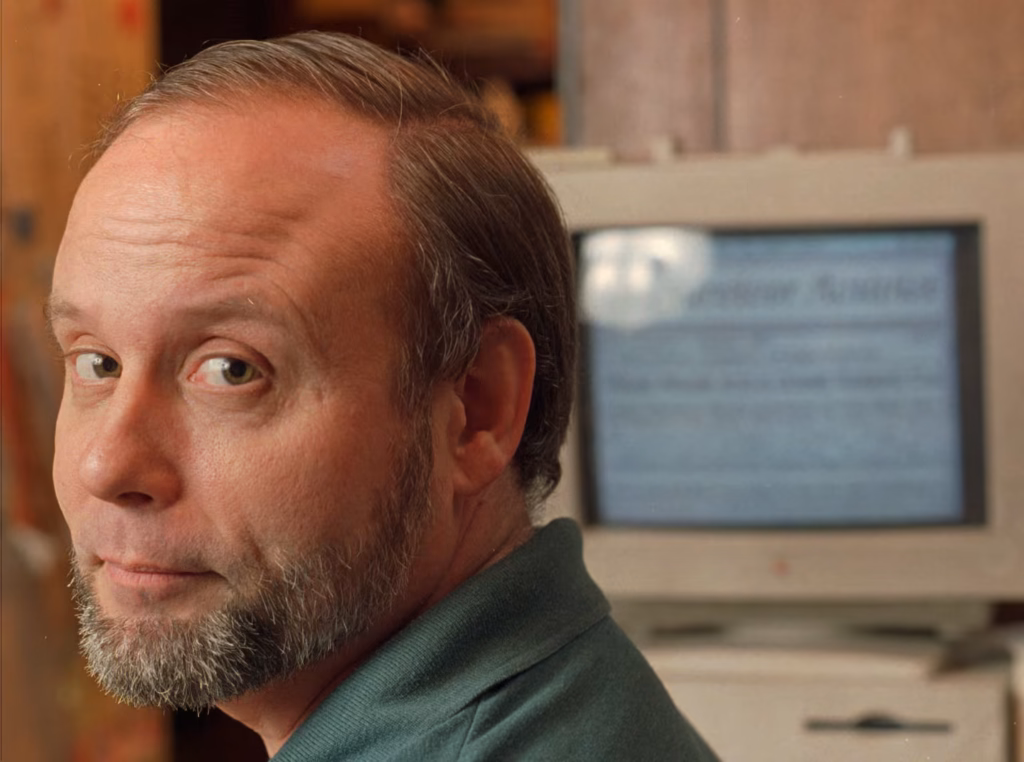 Frank Fitzpatrick, shown here in 1995 in his home office of Survivor Connections, a newsletter he launched for people who have been raped or abused by Catholic priests. - Mark E. Johnson/AP Photo